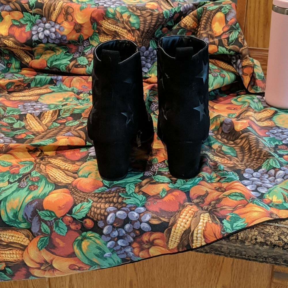 Navy/Black suede booties - Picture 5 of 12